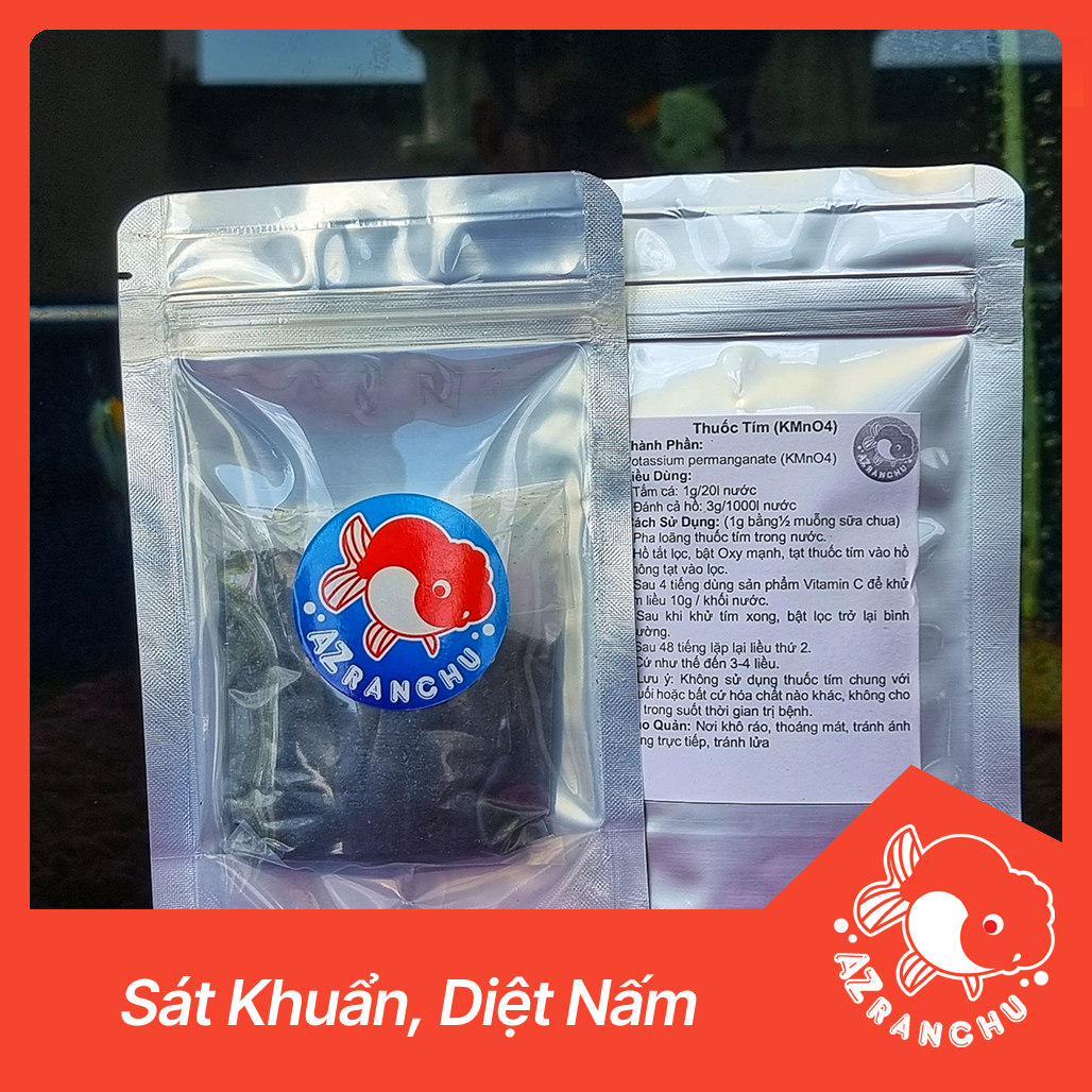 Tím KMnO4 | Sát khuẩn hồ, tắm cá - AZRanchu
