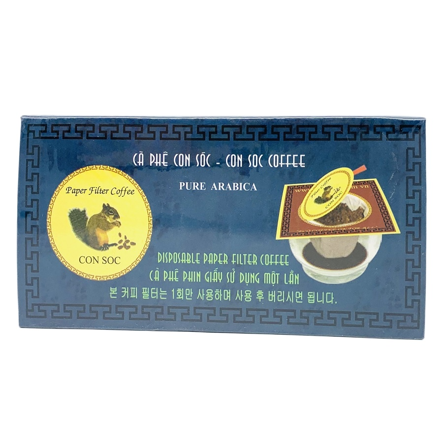 Cà phê Con Sóc Phin Lọc Xanh Đơn( Hộp 10 Gói)