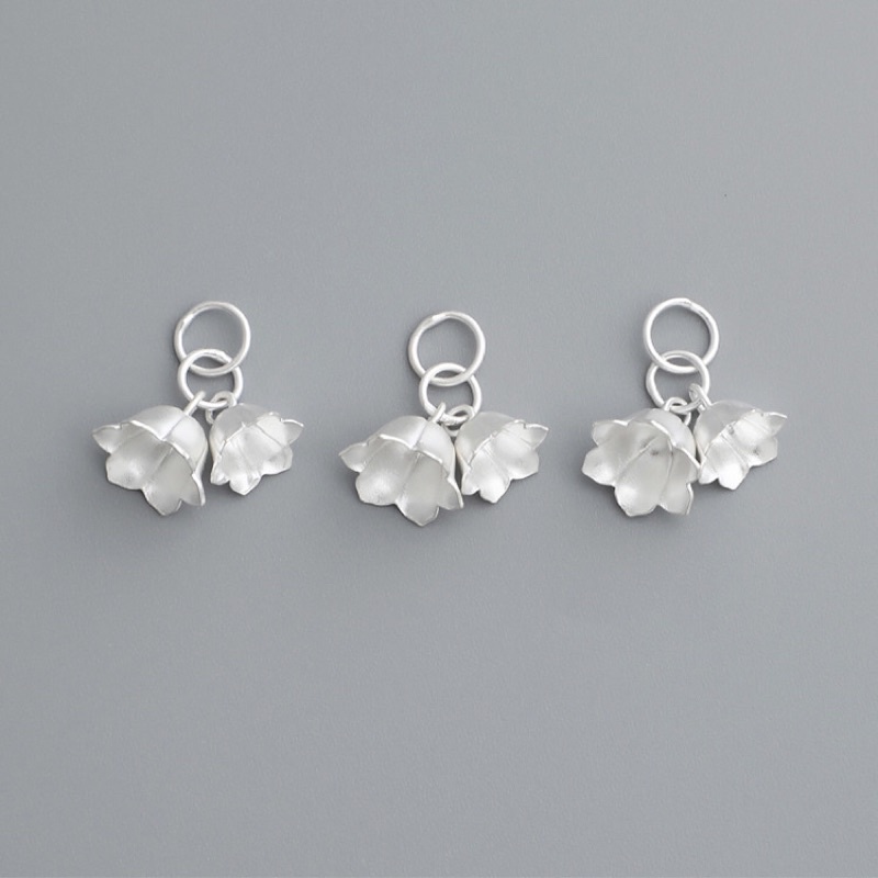 [S925] Charm bạc hoa treo - MH130