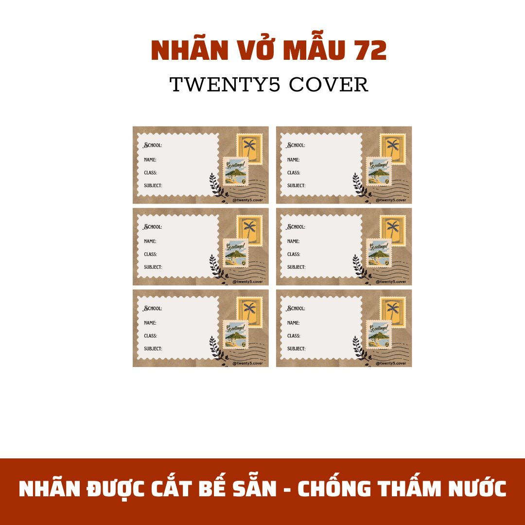 SET NHÃN VỞ THEO MẪU 70 - 79