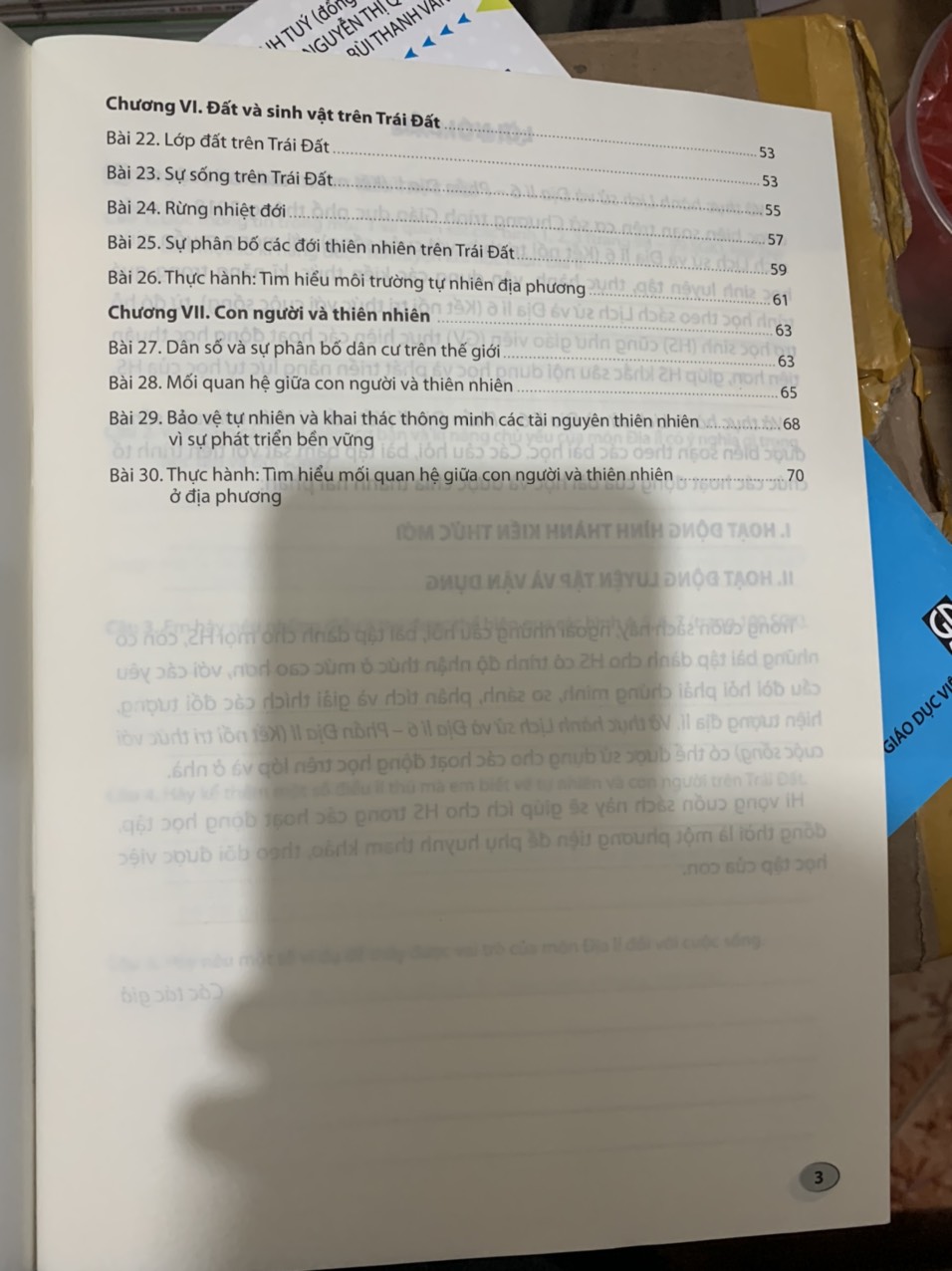 Vở Thực hành Lịch sử và Địa lý 6 ( Phần Địa lý )