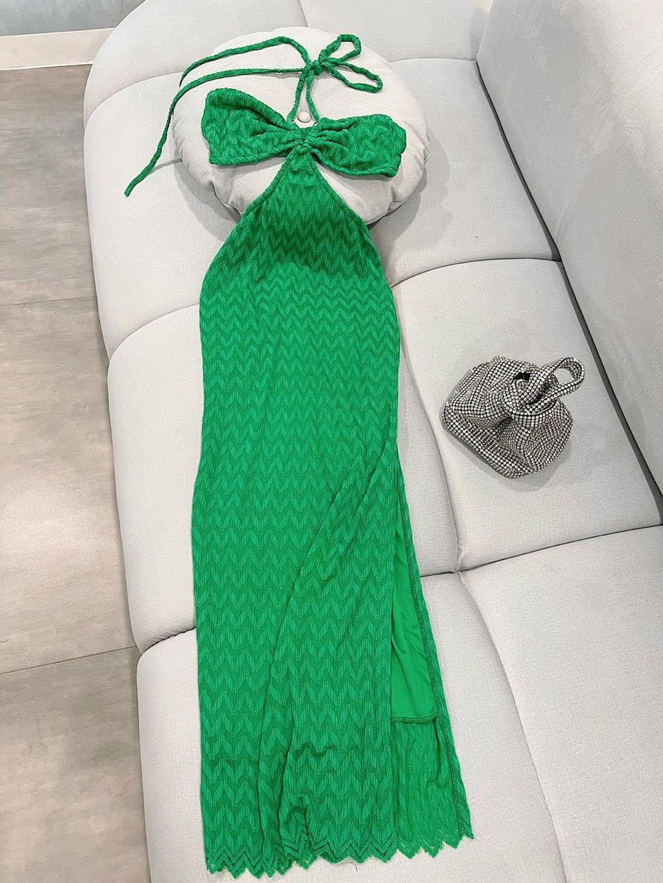 [HCM]đầm xương cá hai dây  boddy siêu hót 7654