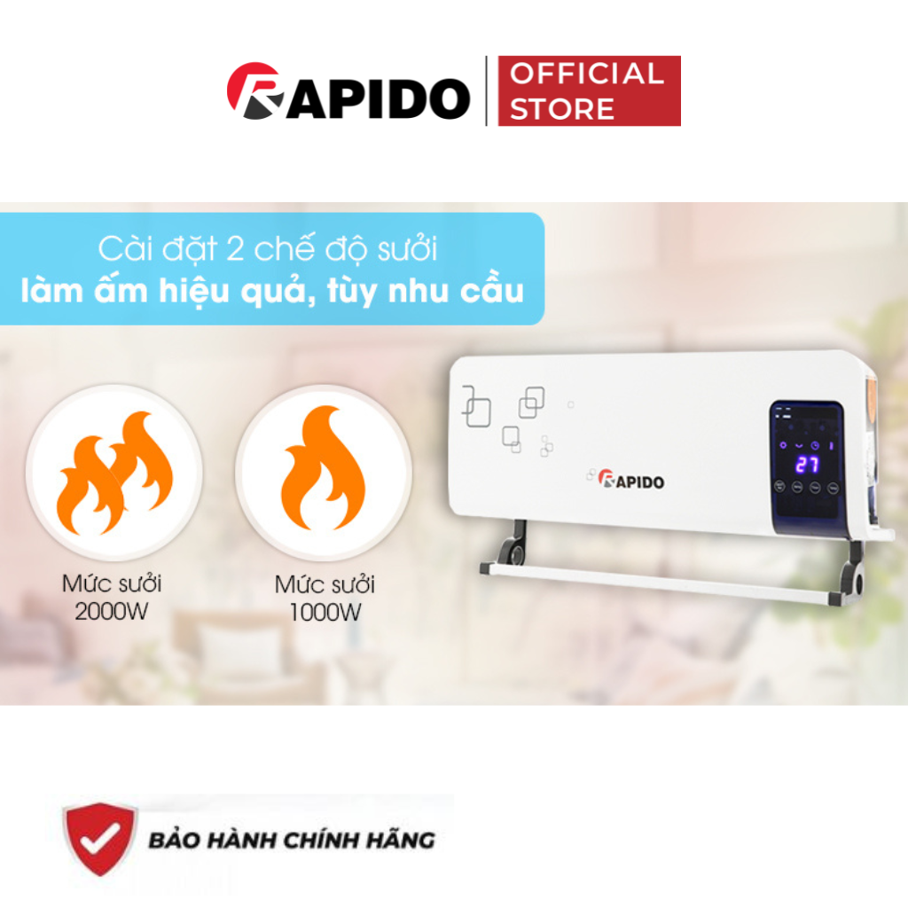 Máy sưởi gốm Rapido RCH2000-D