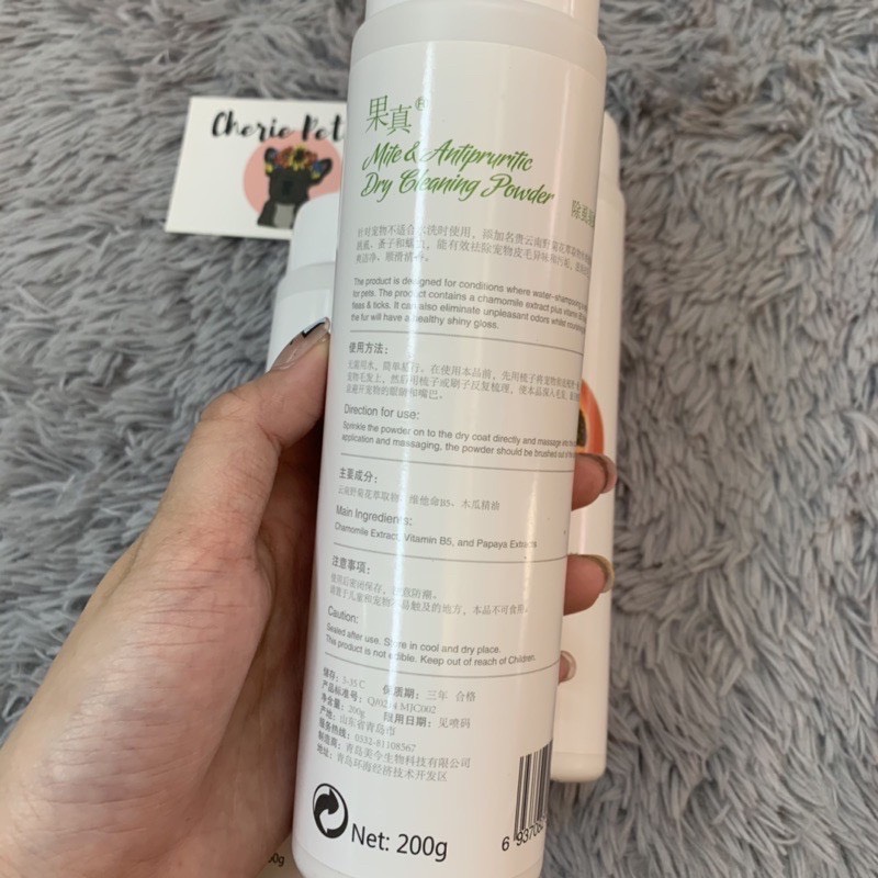 Phấn / bột tắm khô hương đu đủ rất thơm 200g