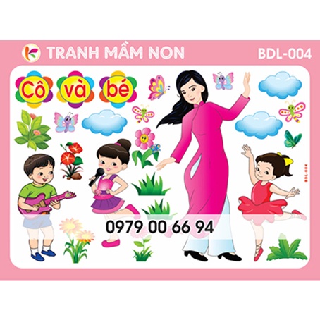 Decal Mầm Non - GÓC BÉ YÊU ĐẾN LỚP BDL-002