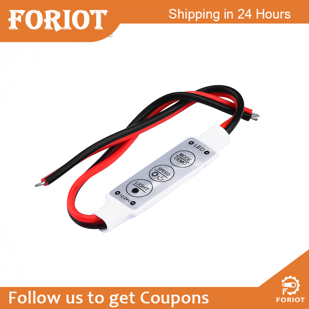 Foriot Mini 12V LED Lamp with Dimming Controller and On Off Switch 3528 5050