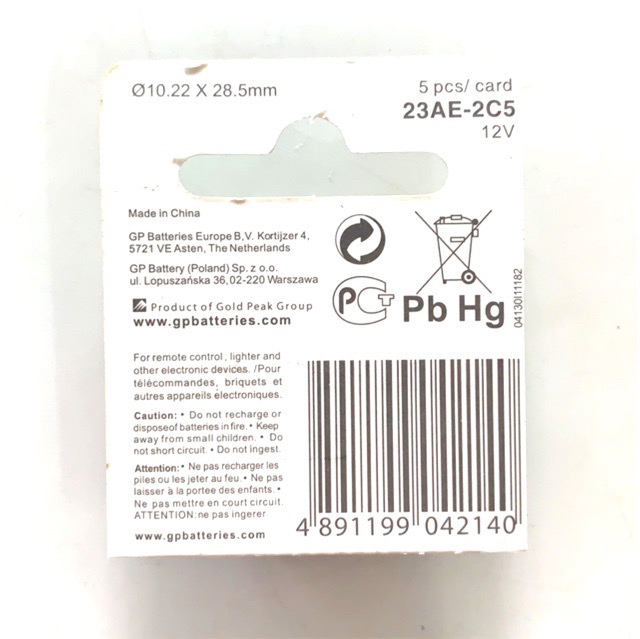 Pin điều khiển cửa cuốn 23A GP
