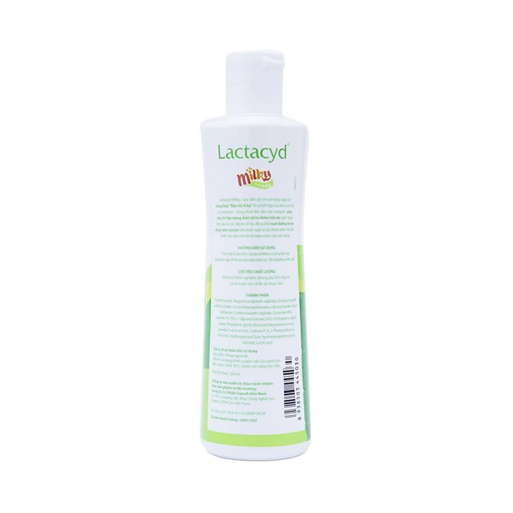 Sữa tắm gội cho bé Lactacyd Milky - 250ml