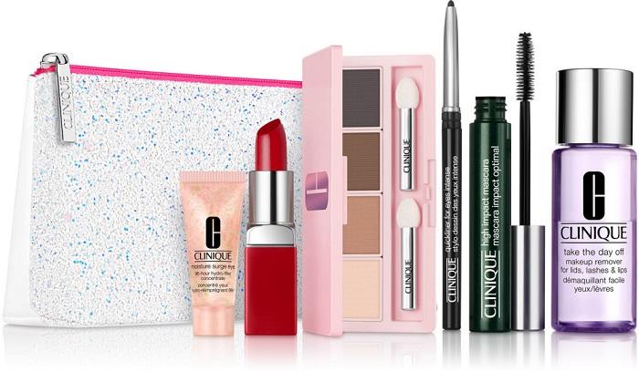[HCM]Set trang điểm dưỡng da 7 món CLINIQUE - Merry & Bright Gift Set