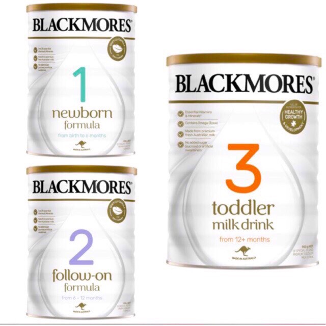 Sữa bột blackmores số 1, số 2, và số 3