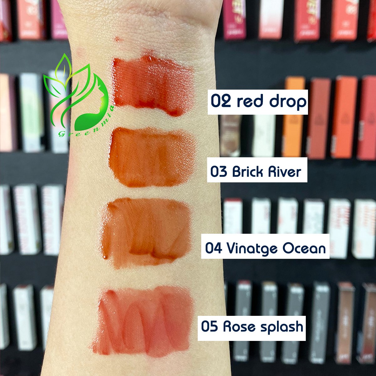 Son Romand Bóng Glasting Water Tint Màu 02 Red Drop Đỏ thẫm 5ML [CHÍNH HÃNG CHECK HIDDEN TAG] ️