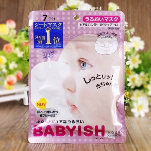 Mặt Nạ Dưỡng Da Kose BaByish Nhật Bản(7 Miếng)