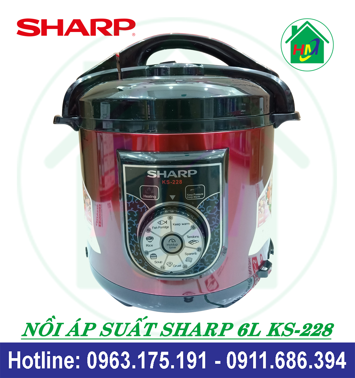 Nồi Áp Suất Đa Năng Sharp KS-228 Dung Tích 6L