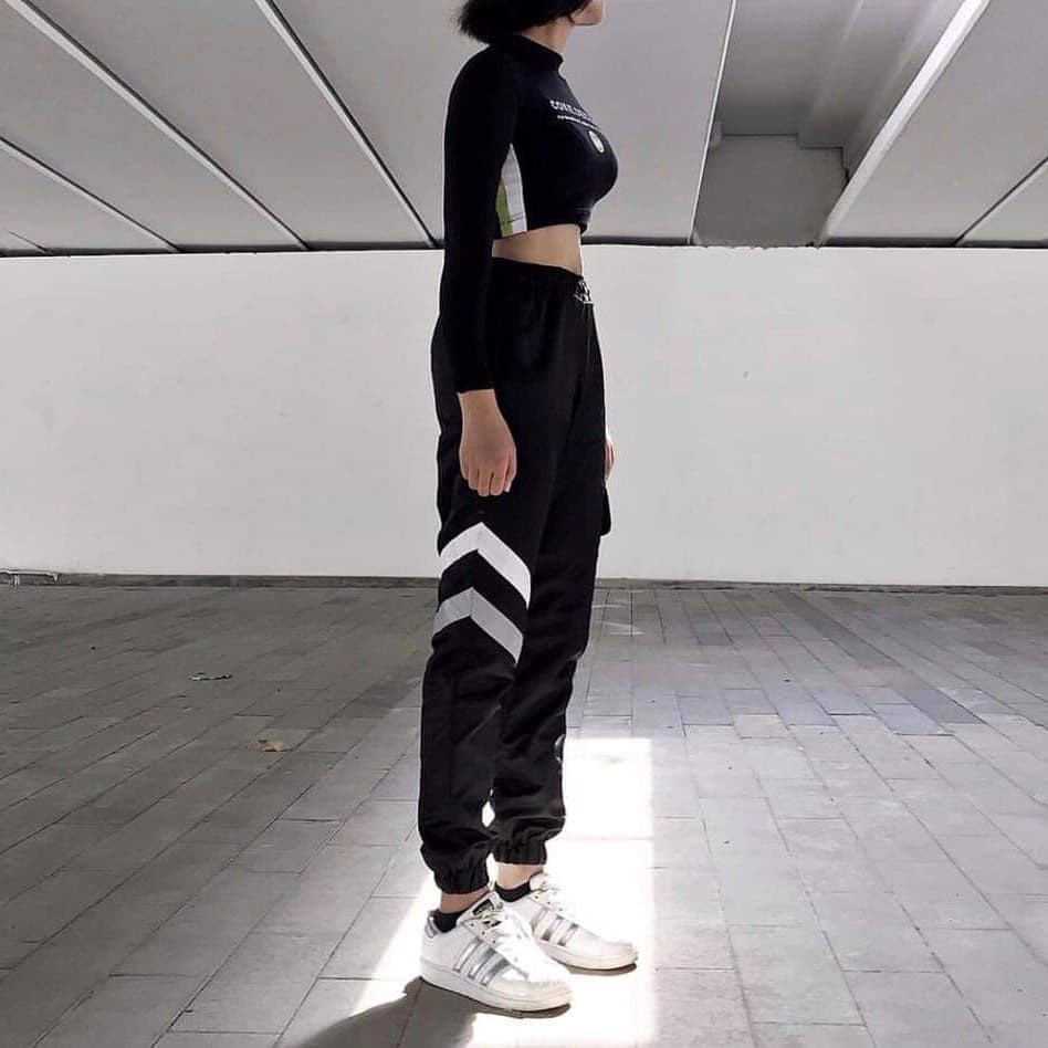 [HCM]Quần jogger 2 sọc phản quang UNISEX cao cấp