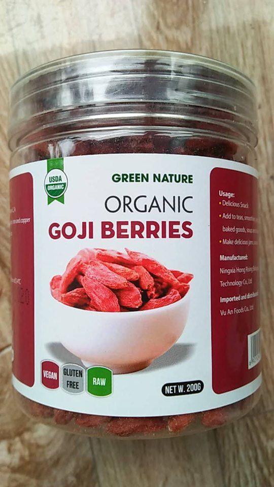 Trái Kỉ Tử Khô Hữu Cơ Ninh Hạ 200g ( Organic Goji Berries )