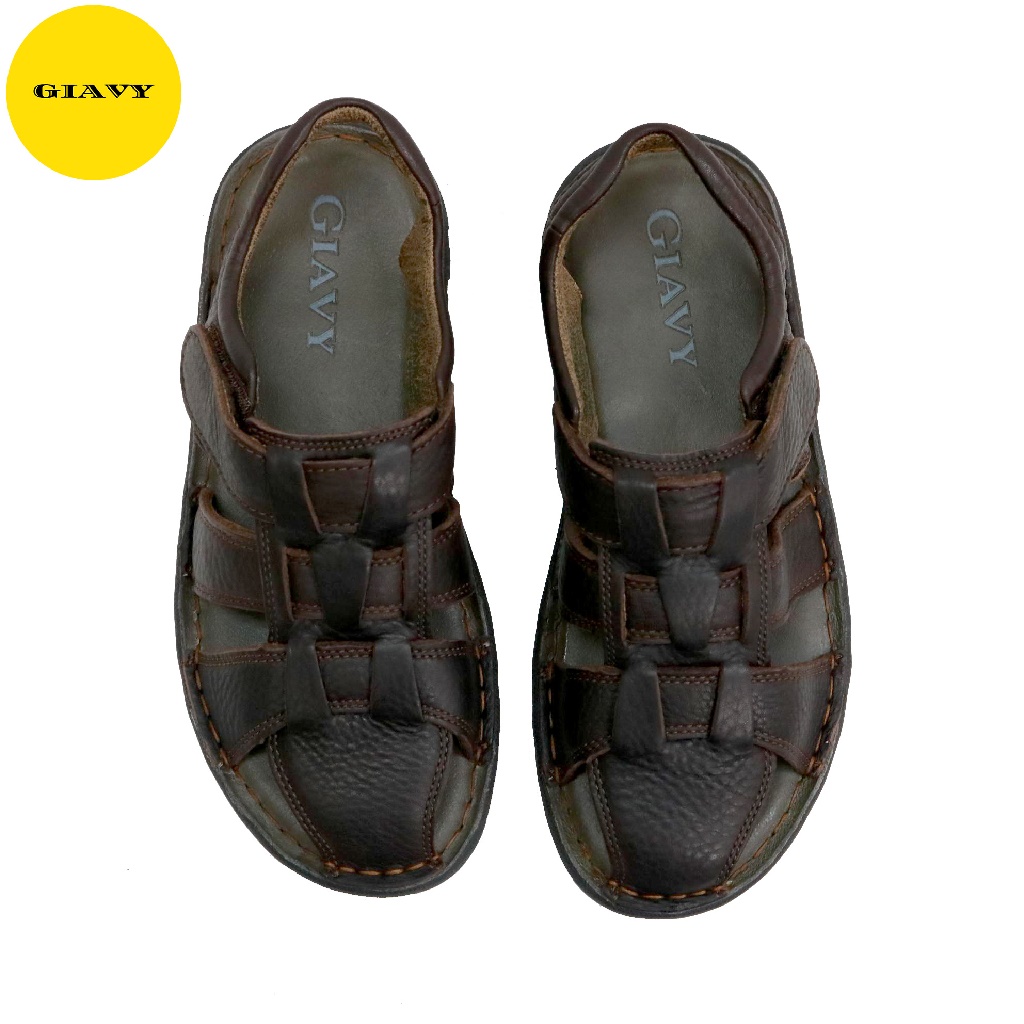 Giày sandal nam, Giày da bít mũi SU3315 - GIAVY
