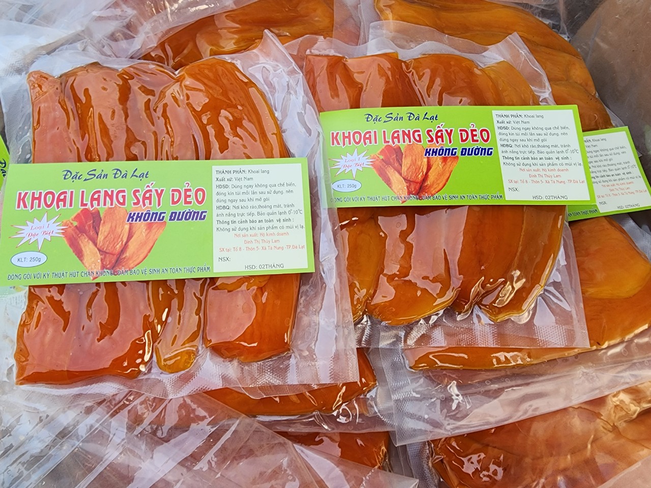 Khoai lang mật sấy dẻo loại 1 đặc sản Đà Lạt gói hút chân không 250gram |  Lazada.vn