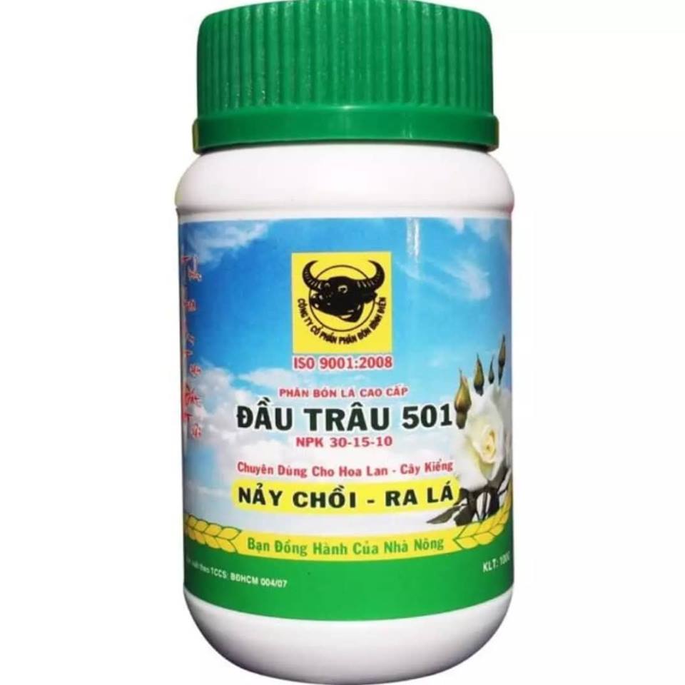 Phân bón lá cao cấp Đầu Trâu 501 Bình Điền NPK - 100g phan bon la