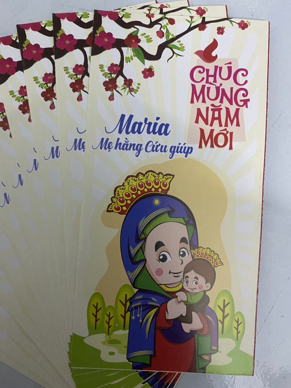 700. 1 xấp ( 10 bao lì xì) bao lì xì công giáo 2023