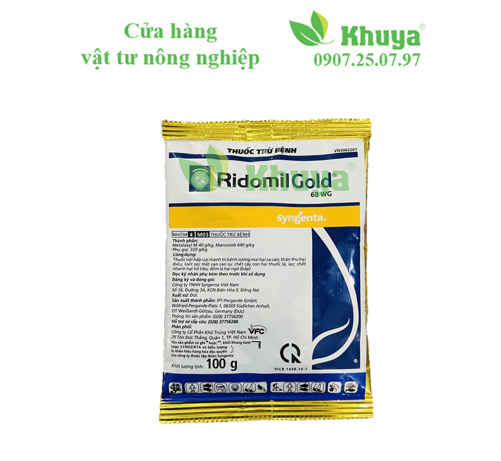 Thuốc trừ bệnh Ridomil Gold 68WG 100gr chính hãng Syngenta