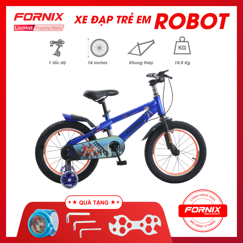 Mua Xe đạp trẻ em Fornix Robot- Vòng bánh 16 inch (KÈM SÁCH HƯỚNG DẪN) - Bảo hành 12 tháng + Tặng (Bộ lắp ráp - Đồng hồ trẻ em)