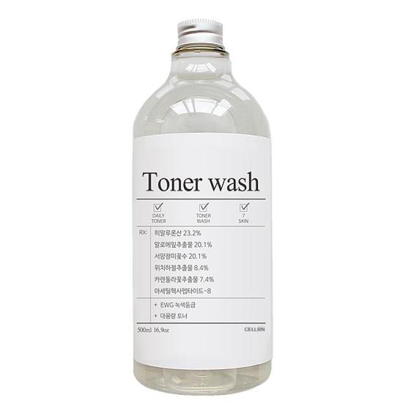 Nước hoa hồng dưỡng ẩm làm sạch Cellbn Toner Wash Cellxv 500ml cao cấp