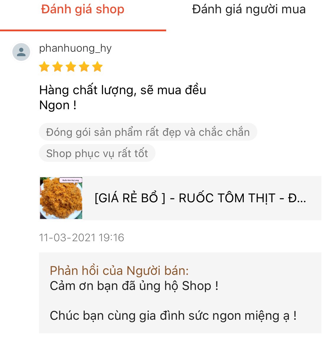[GIÁ RẺ BỔ ] - 300g RUỐC TÔM THỊT - ĐẶC SẢN CÔ TÔ LỌ 310G