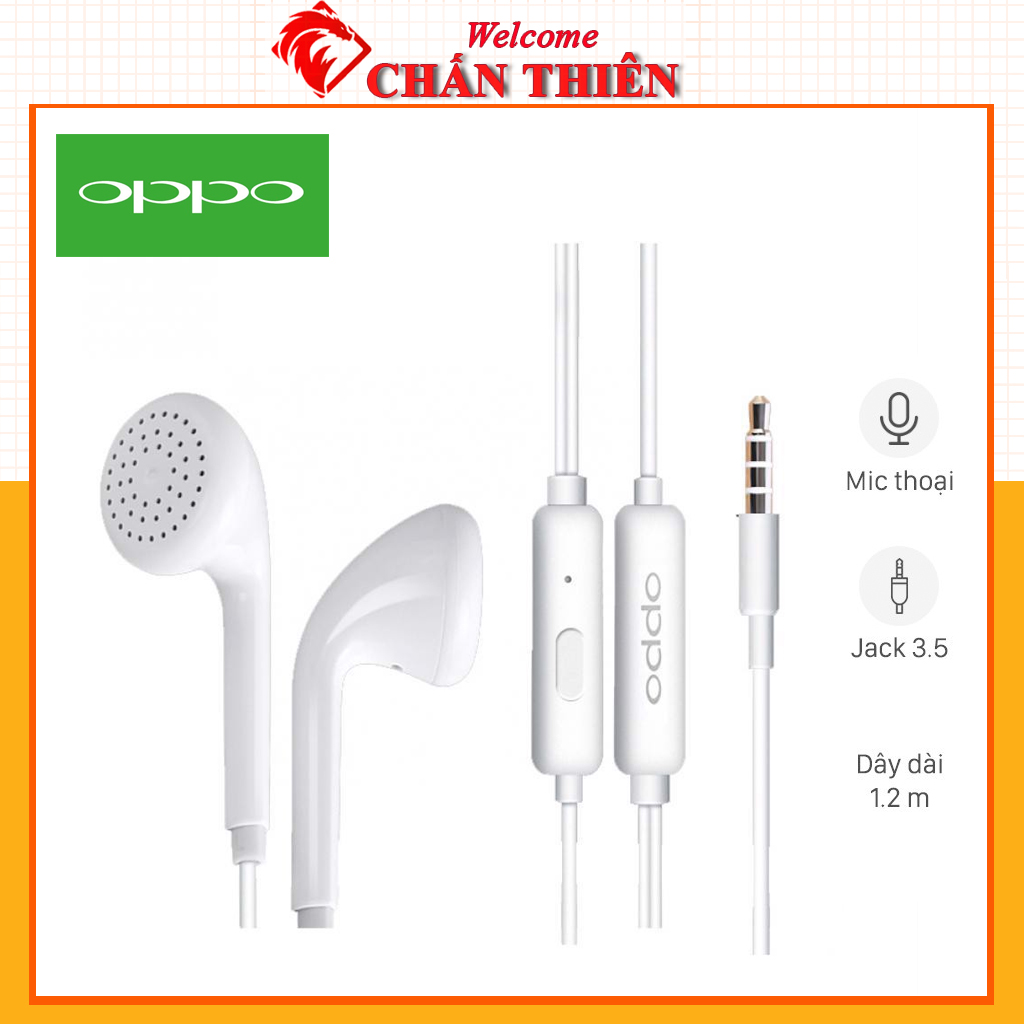 Tai nghe Oppo jack 3.5mm Zin Chính Hãng Xài được cho tất cả các dòng điện thoại oppo samsung vivo xiaomi