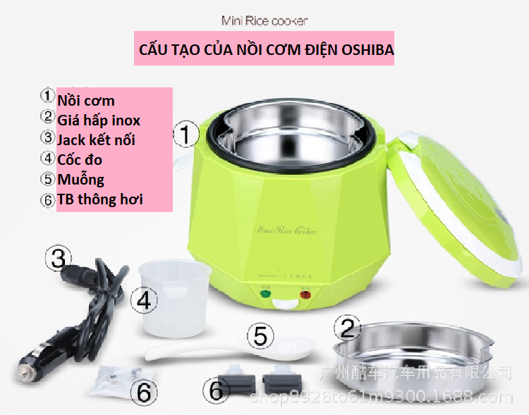 Nồi cơm điện mini cho xe hơi 12V . Hàng có sẵn