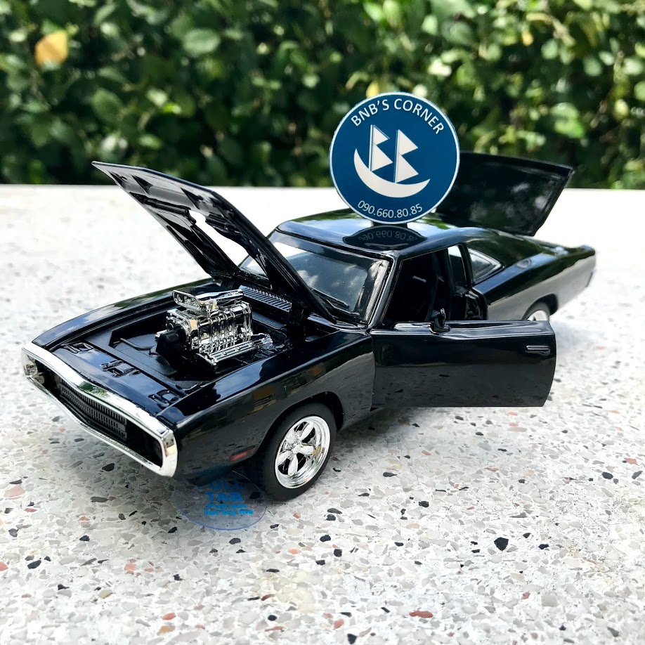[BNB's Corner] Xe mô hình 1970 Dodge Charger R/T tỷ lệ 1:32 Mini Auto - Full box