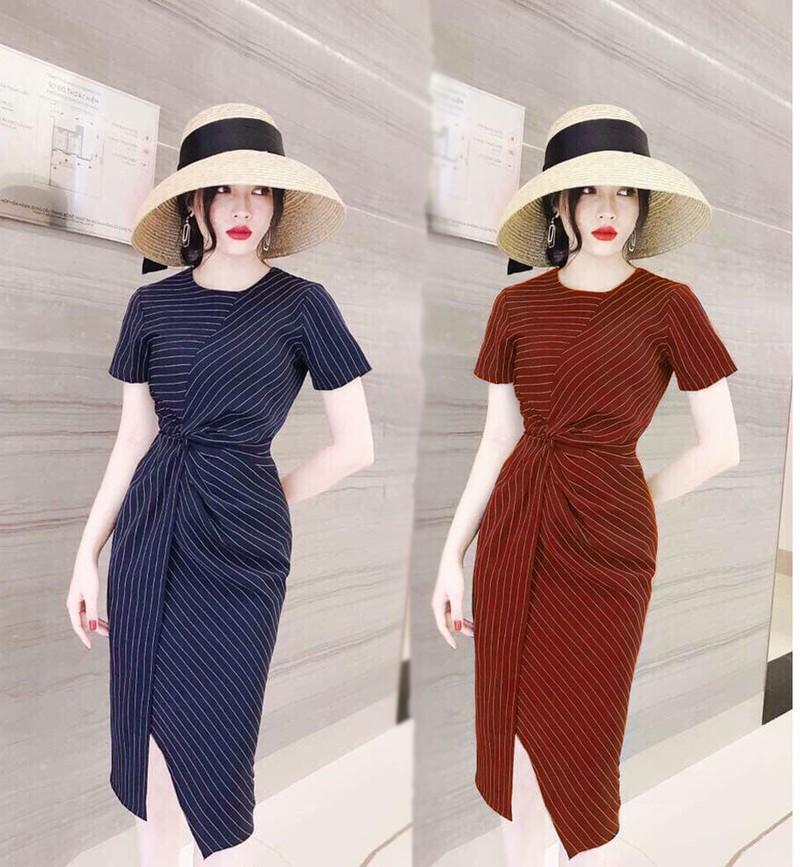 [HCM]ĐẦM SỌC XOẮN EO NANA