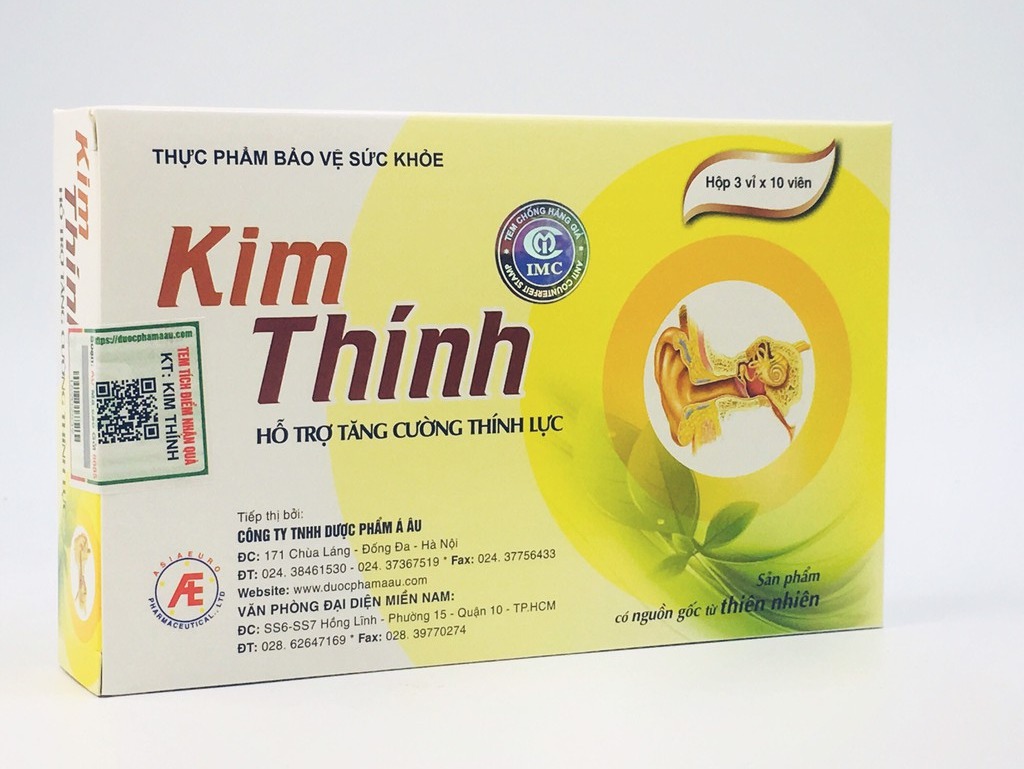 Kim Thính - Hỗ trợ giảm thiểu các triệu chứng ù tai, nghe kém (Hộp 3 vỉ x 10 viên)