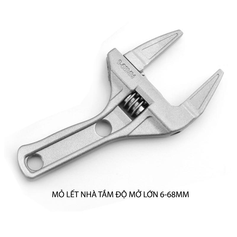 Mỏ lết nhà tắm độ mở lớn từ 6-68mm (hợp kim nhôm)