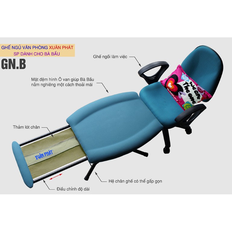 GHẾ NGỦ VĂN PHÒNG XUÂN PHÁT GN.B