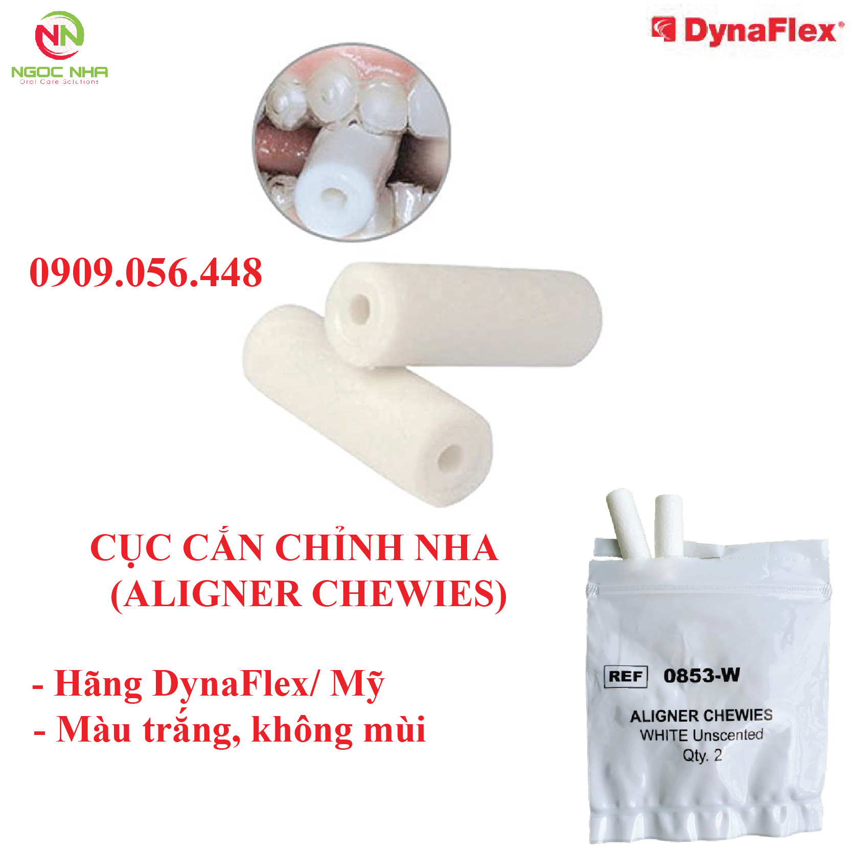 [Chewies Aligner] Combo 2 cục cắn khay chỉnh nha DynaFlex/ Mỹ