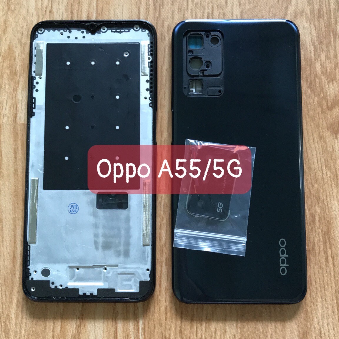 Bộ vỏ oppo A55 bản 5G zin kèm kính camera ,nút bấm