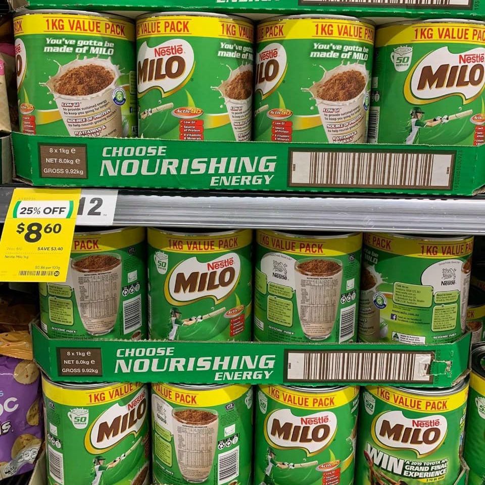 Sữa Milo Úc 1Kg Mẫu Mới