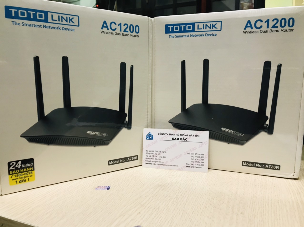 Bộ phát wifi Toto link A720R - Router băng tần kép AC1200 chính hãng