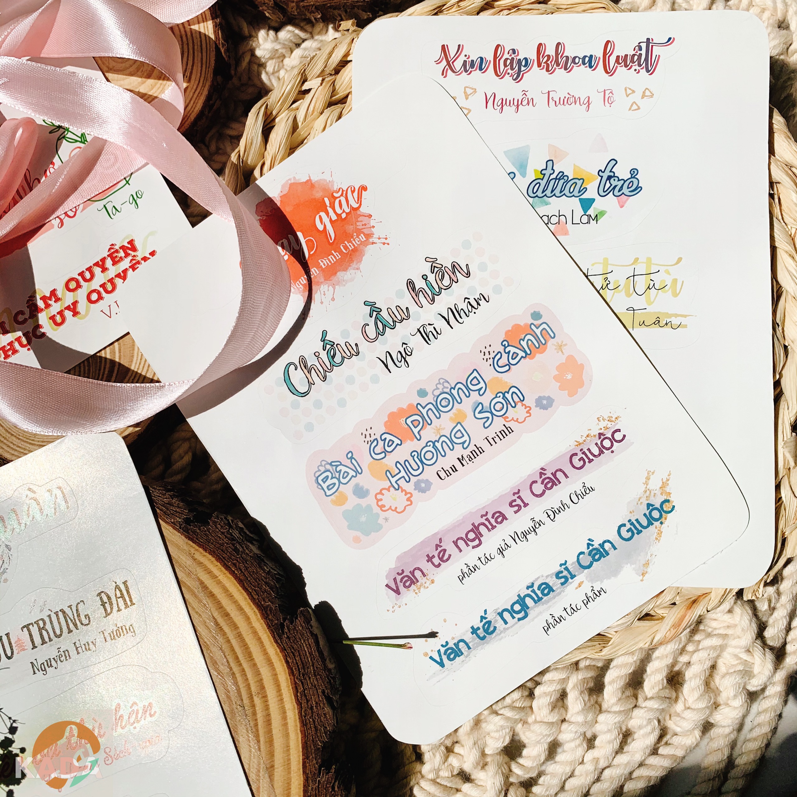 Nhãn dán sticker môn học 11 - Tựa bài ngữ văn