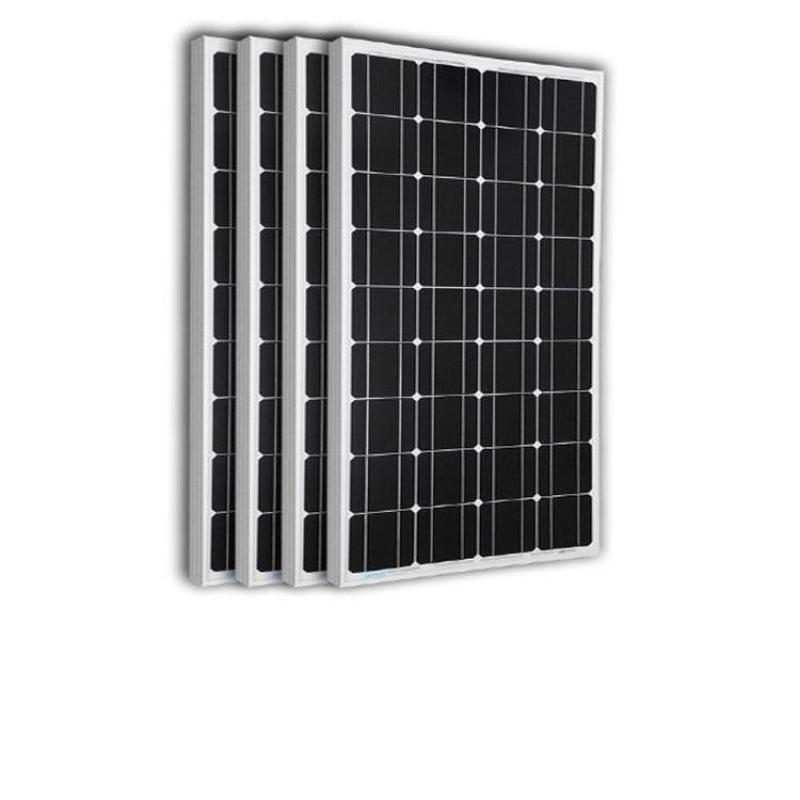 Tấm Pin năng lượng mặt trời đơn tinh thể Mono 50W tặng điều khiển sạc 30A 12V/24V LCD (công suất 360w) + jack MC4