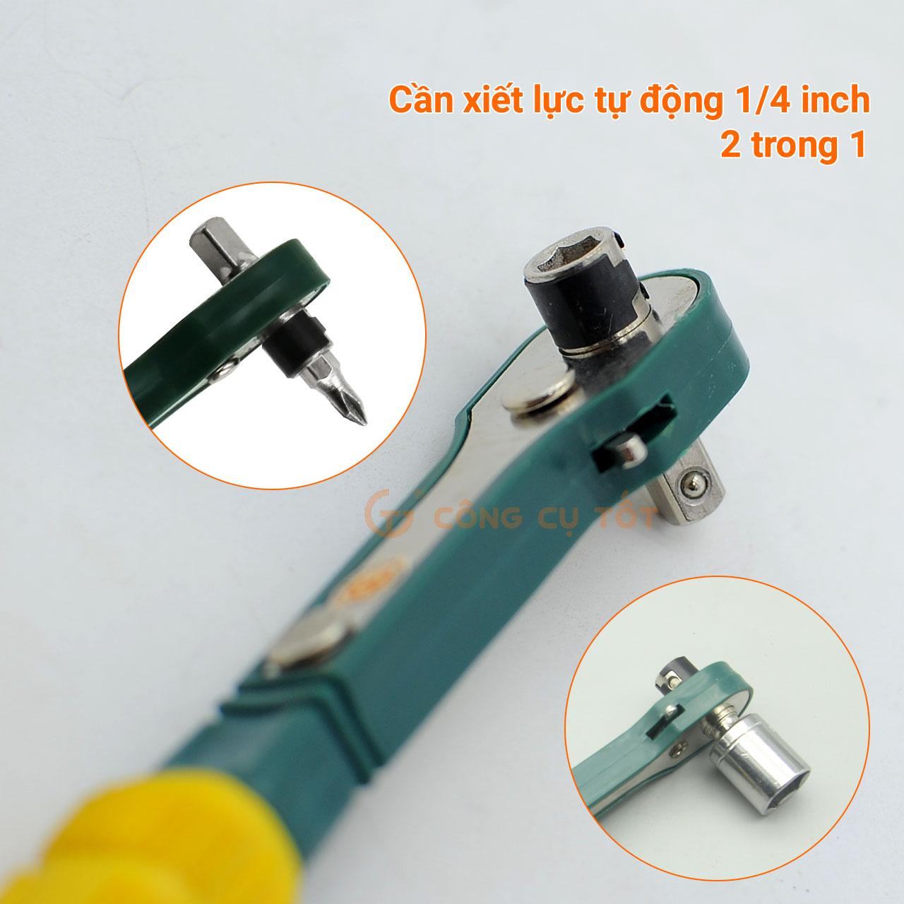 Tay vặn cóc 1/4inch để vặn khẩu và vặn vít GT732
