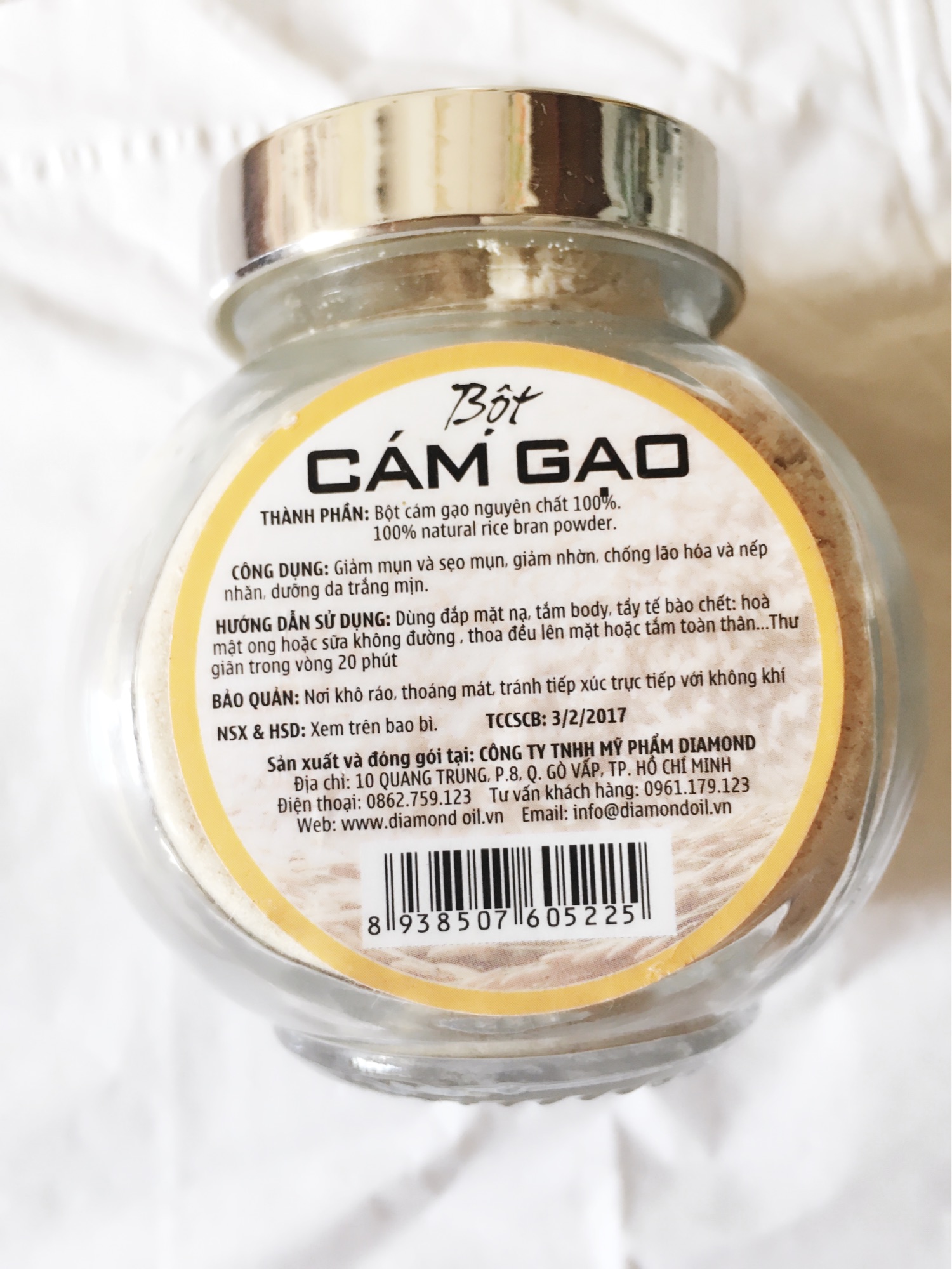 [HCM]Tinh bột cám gạo Diamond Oil túi 100 gr
