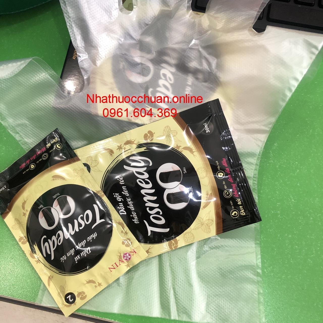Tosmedy nhuộm thảo dược đen tóc ( Đen tóc không đen da đầu)