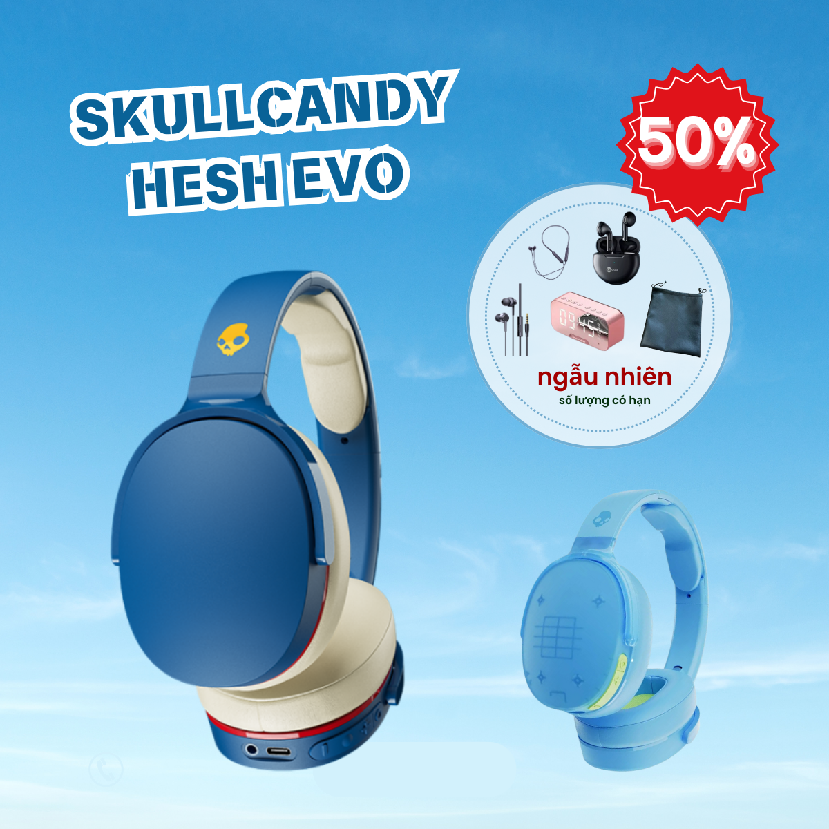 Tai nghe bluetooth Skullcandy Hesh Evo - SKULLCANDY HESH EVO WIRELESS