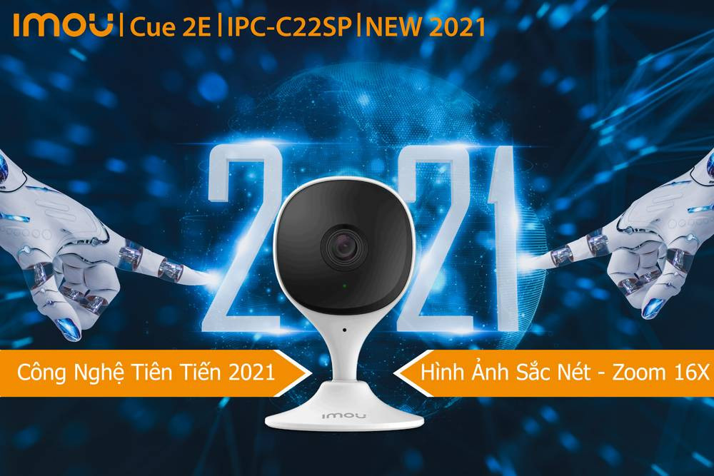 Camera IP Imou Cue 2E-D-C22SP-D-2MPX Model 2021 (Có lựa chọn: CAMERA LẺ, COMBO CAMERA KÈM THẺ NHỚ) - SP001882