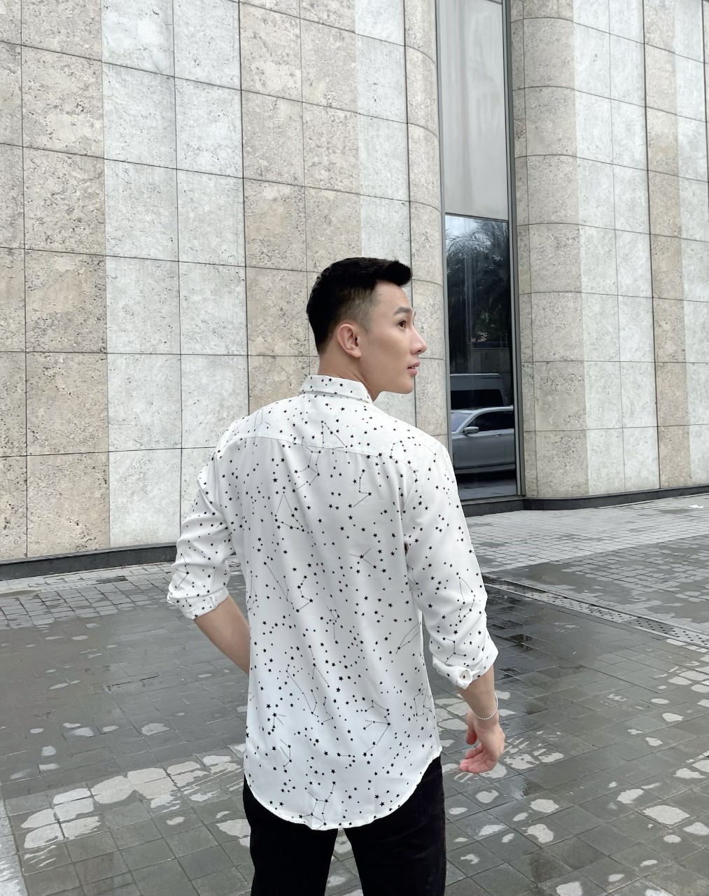 Áo sơ mi nam vải lụa cao cấp S7