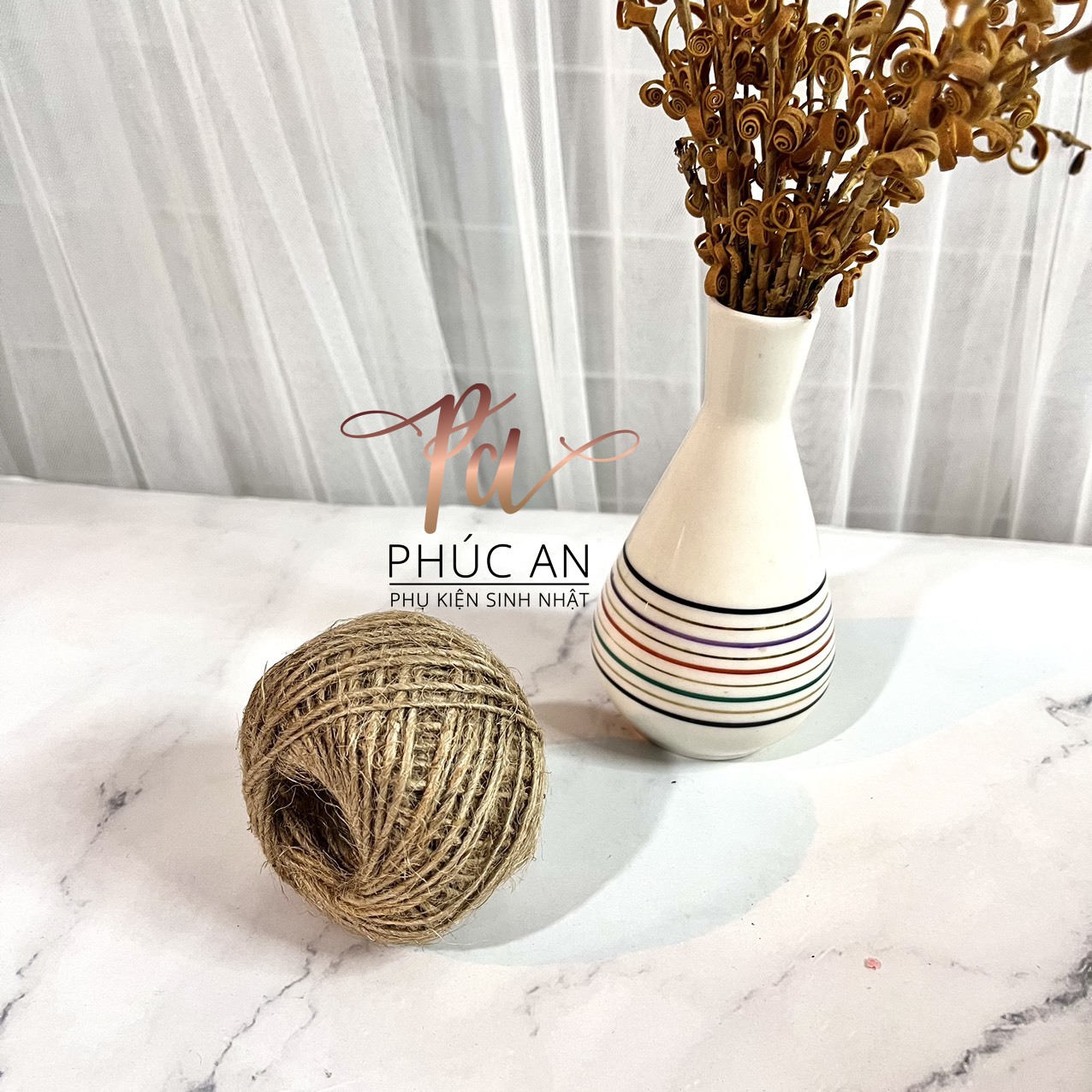 Dây thừng cuộn nhỏ trang trí sinh nhật, handmade ( có sẵn )