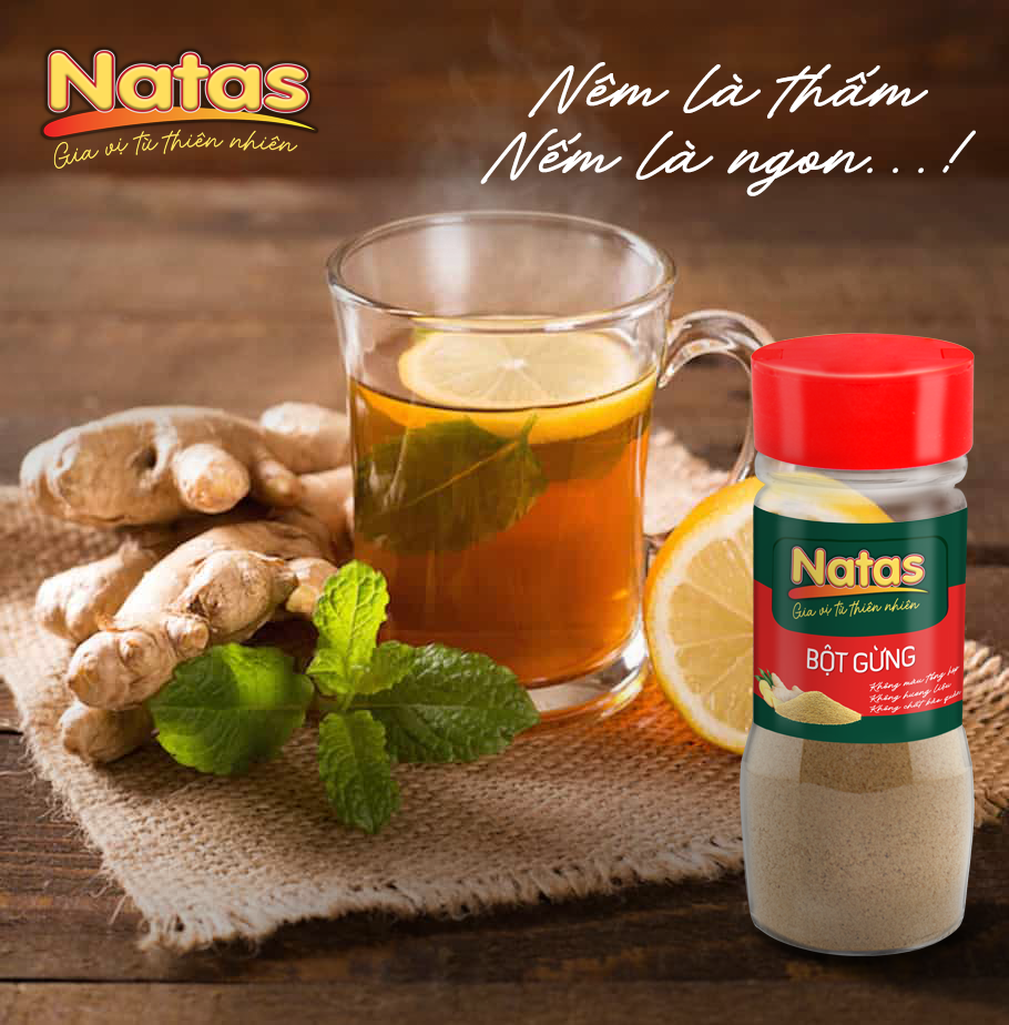 BỘT GỪNG NATAS gia vị tiện dụng (hũ 40g)