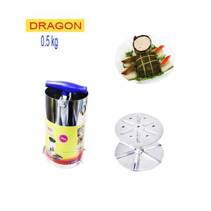 [HCM]Khuôn Làm Giò Chả Inox 0.5kg Dragon Việt Nam