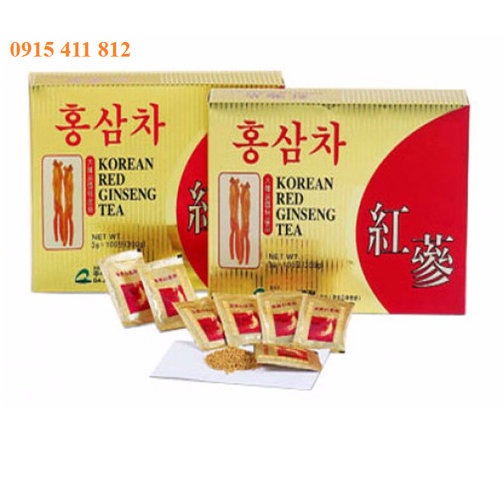 TRÀ HỒNG SÂM KGS HỘP 100 GÓI